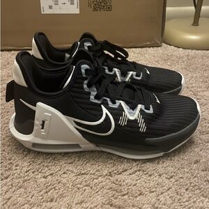 Nike Black and White LeBron James Basketball shoes